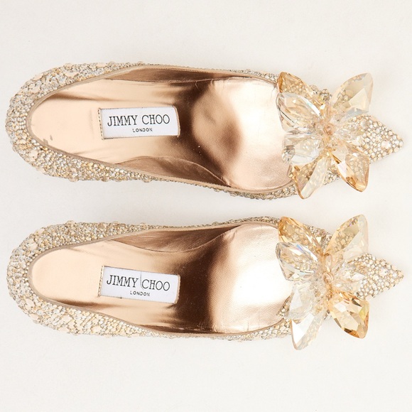 💎 Jimmy Choo Cinderella Gold Alia Heels 💎 - Picture 6 of 10